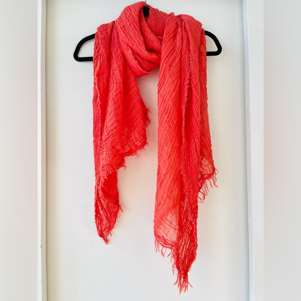 TILO Scarves Orange Crush 🧡 Crinkle soft scarf. Lux casual delight. Great gift!